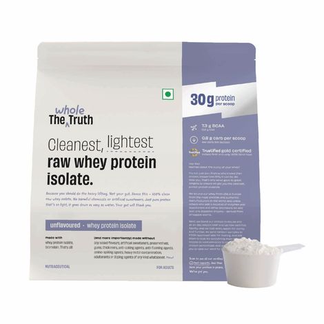 The Whole Truth Unflavoured Whey Protein Isolate (30g Protein Per Scoop)