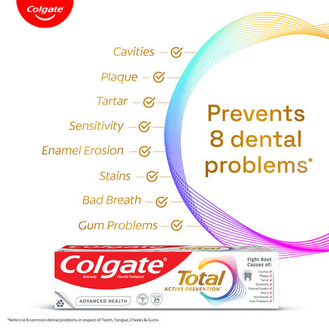 Colgate Total Advanced Health Antibacterial Toothpaste, Whole Mouth Health (Combo Pack)