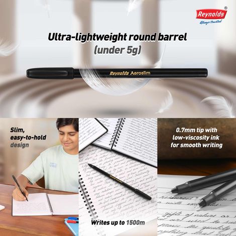 Reynolds Aeroslim Ball Pen Set (5 Black Pens)