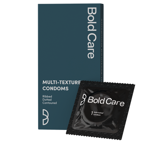 Bold Care Multi-Textured Condoms - Ribbed, Dotted, & Contoured