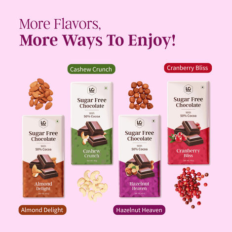 Lo Foods Dark Chocolate Bar Hazelnut Premium Sugar Free Chocolate Rich Healthy Chocolates