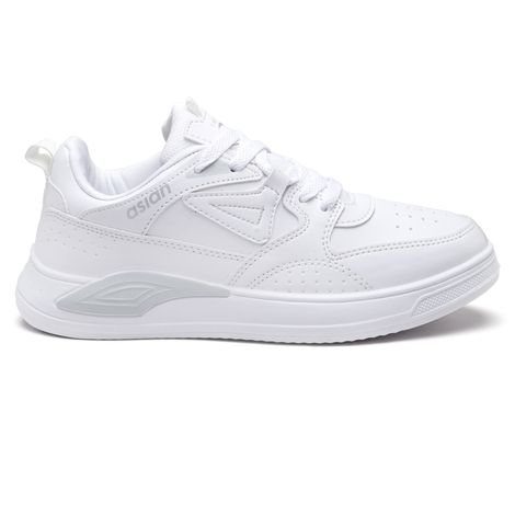 Asian Men s Moscow-01 Full White Sneakers | UK-7