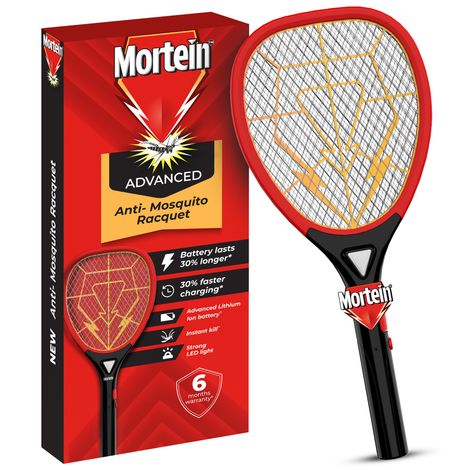 Mortein Advanced Electric Mosquito Racquet Bat | 30% Longer Battery