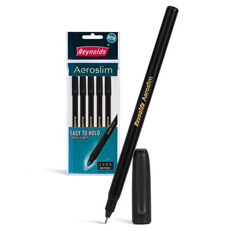 Reynolds Aeroslim Ball Pen Set (5 Black Pens)