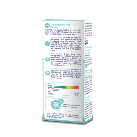 Chicco Toothpaste Mildmint 6Y+ Withfluoride