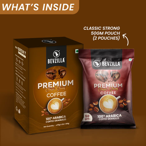 Bevzilla Premium Classic Strong Coffee powder Sachets