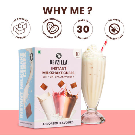 Bevzilla 10 Instant Milkshake Cubes |Assorted Flavours