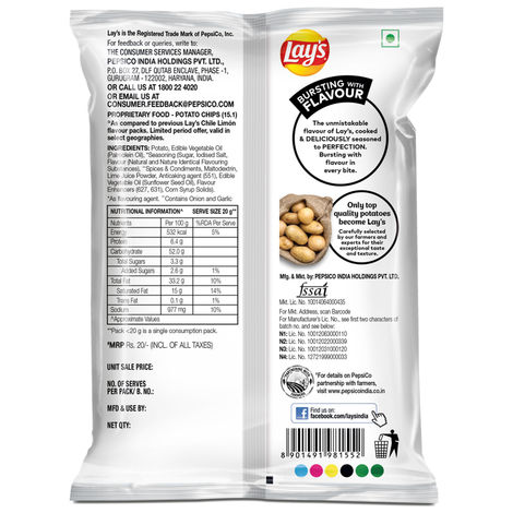 Lay's Potato Chips - Chile Lemon Flavour