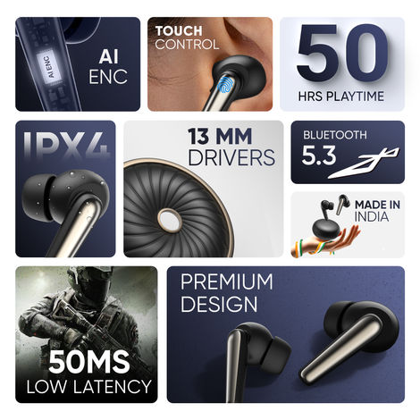 Mivi T50 Duopods - Raven Black