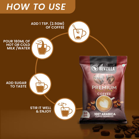 Bevzilla Premium Classic Strong Coffee powder Sachets