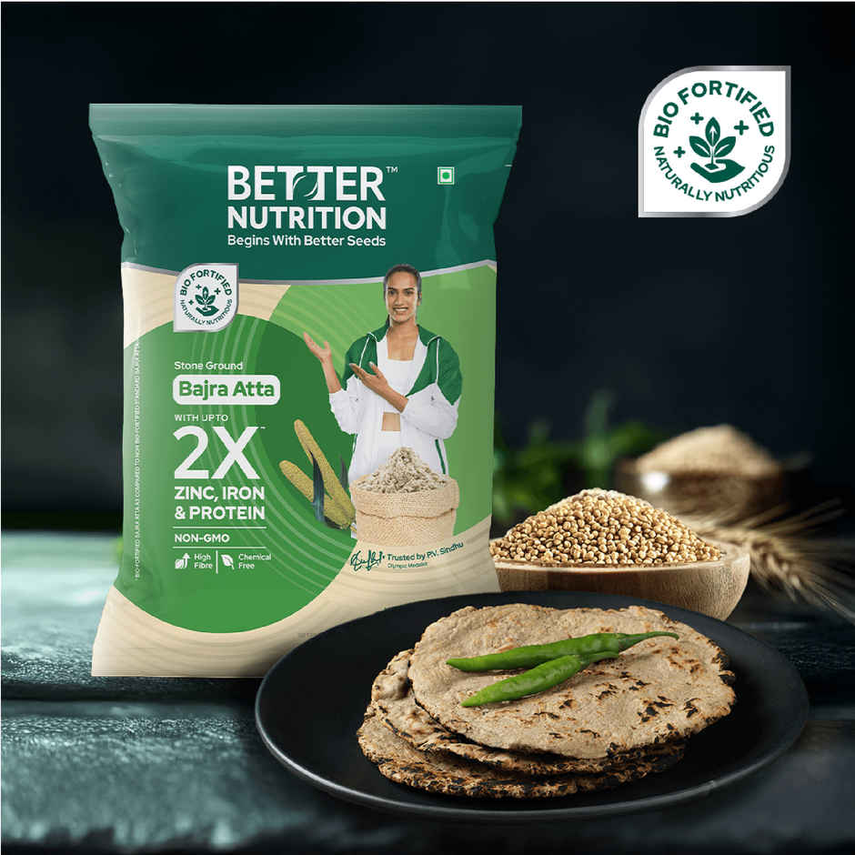 Better Nutrition Bajra Atta - 2X Nutrition, Naturally | Pearl Millet Flour