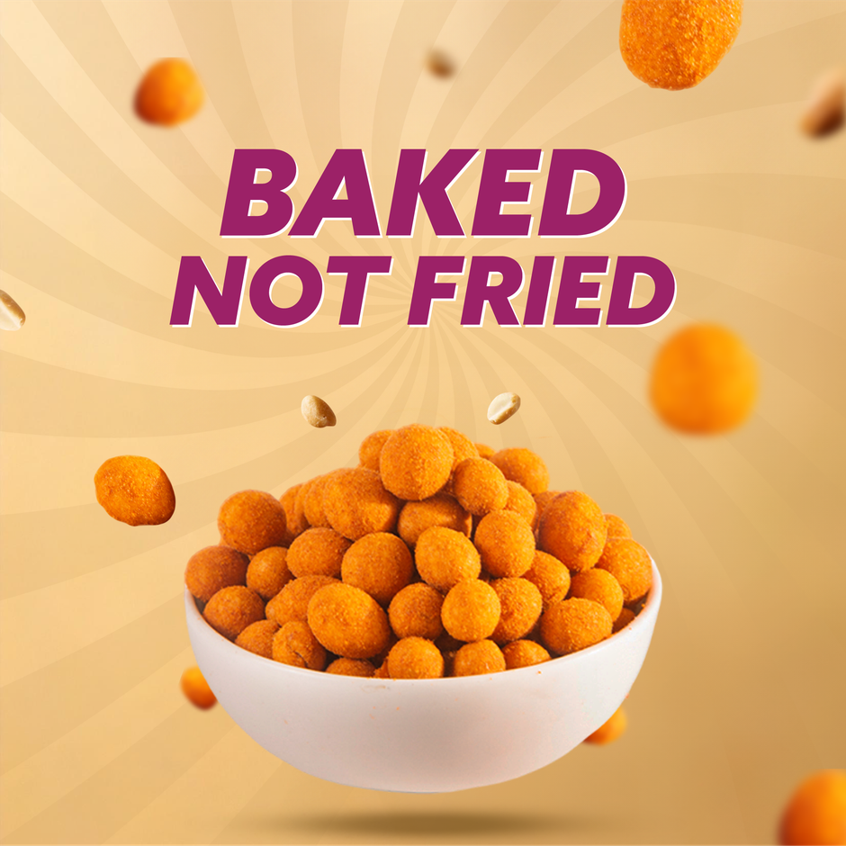 Protein Chef Baked Coated Peanuts | No Palm Oil Masala Roasted 20g Protein Healthy Snacks
