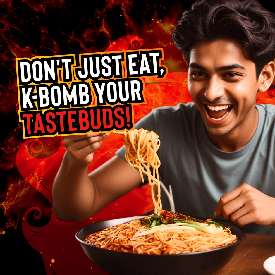Too Yumm K-Bomb Ramen Mi Goreng Instant Noodles | Sweet n Spicy Flavour | Korean Veg