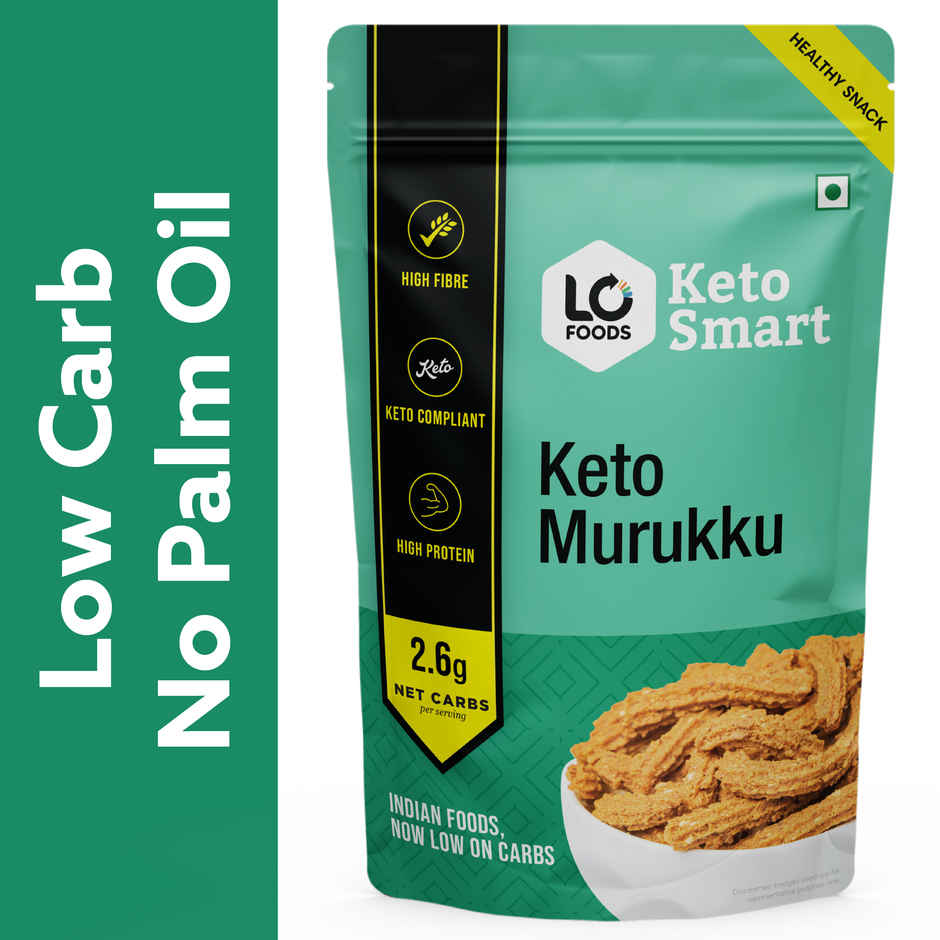 Lo Foods Keto Murukku |No Palm Oil Chakli, Low Carb Diet Healthy Snacks