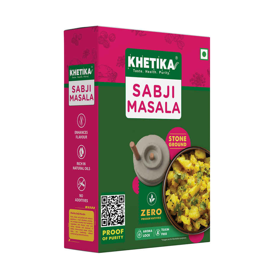 Khetika Sabji Masala | Stone Ground | Zero Preservatives & Rich Aroma