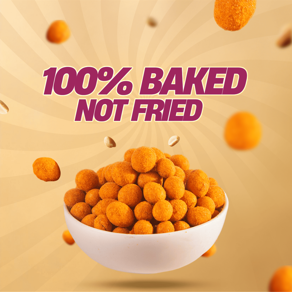 Protein Chef Baked Coated Peanuts Namkeen |No Palm Oil, Roasted High Protein Spicy Masala Snacks