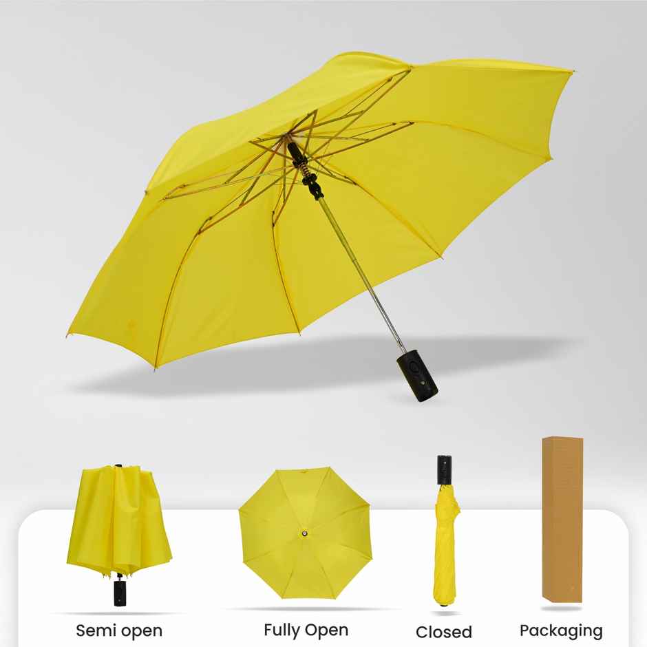 EUME Leatrix 21 Inch 2 Fold Auto-Open Lemon Umbrella | Yellow