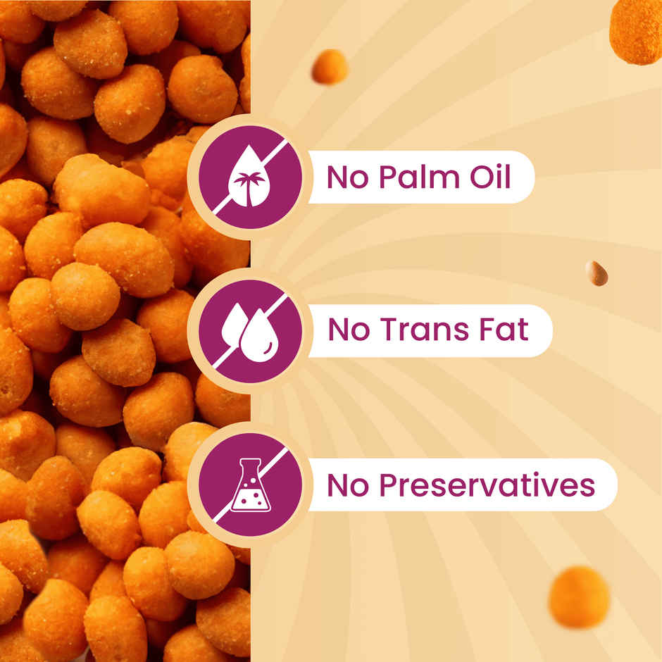 Protein Chef Baked Coated Peanuts Namkeen |No Palm Oil, Roasted High Protein Spicy Masala Snacks