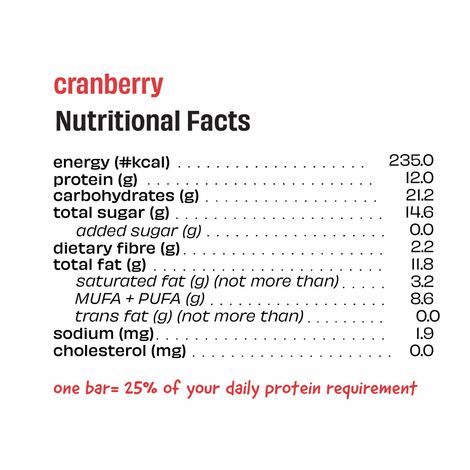 The Whole Truth Cranberry Protein Bar