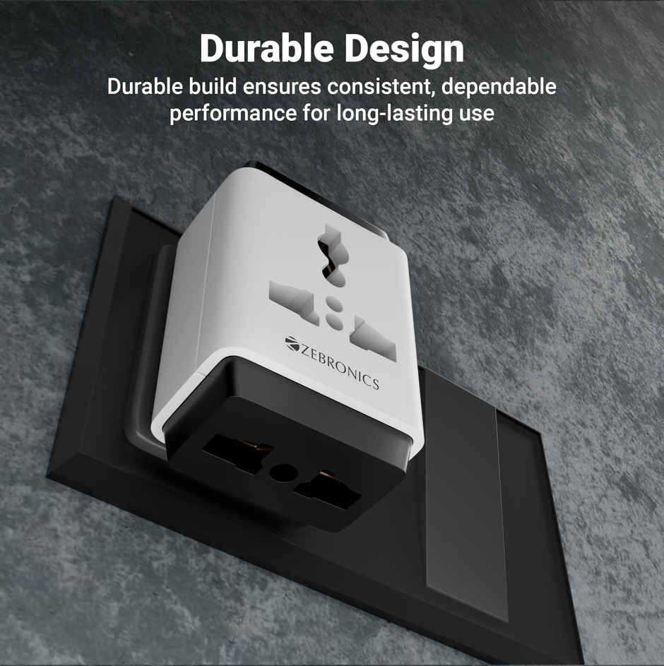 Zebronics Power Plug 31 Power Extension Socket,1440 Watts, 6 Amps, 3x High Quality Universal Socket