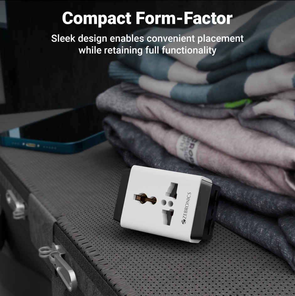 Zebronics Power Plug 31 Power Extension Socket,1440 Watts, 6 Amps, 3x High Quality Universal Socket