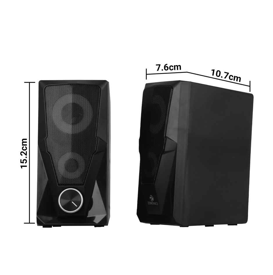 Zeb Warrior 2.0 Multimedia Party Speaker With Aux Connectivity,Usb Powered And Volume Control (No Bluetooth ) - Black