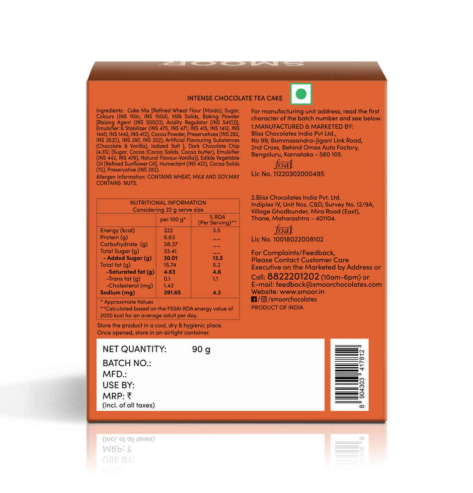 Smoor Intense Chocolate Tea Cake
