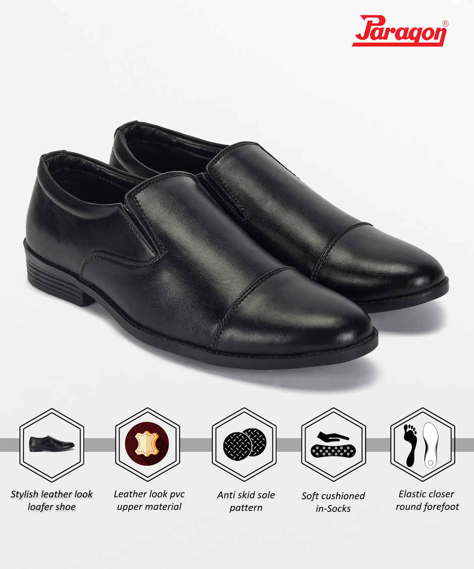 Paragon Men's Black Pvc Formal Shoes K11241G UK 8
