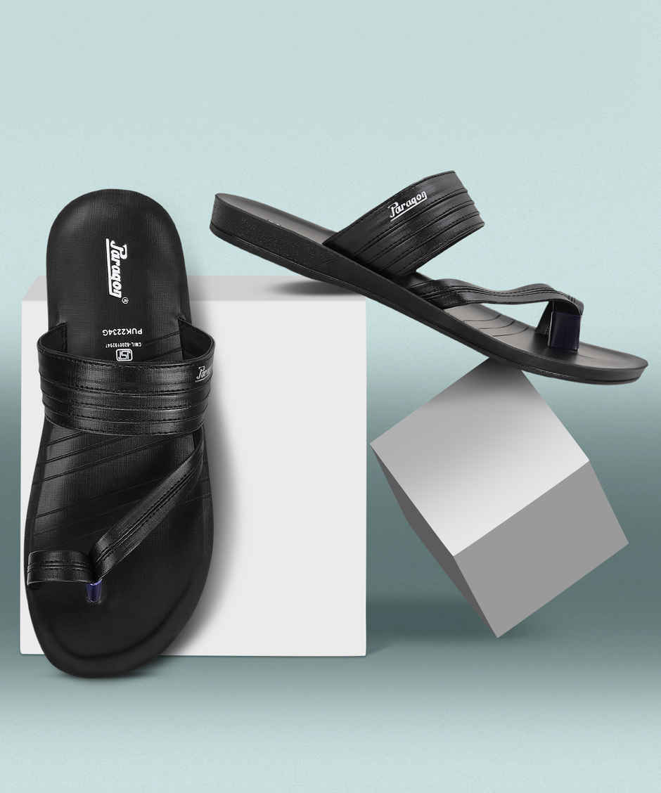 Paragon Men's Black Pu Sandals PUK2234G UK 7