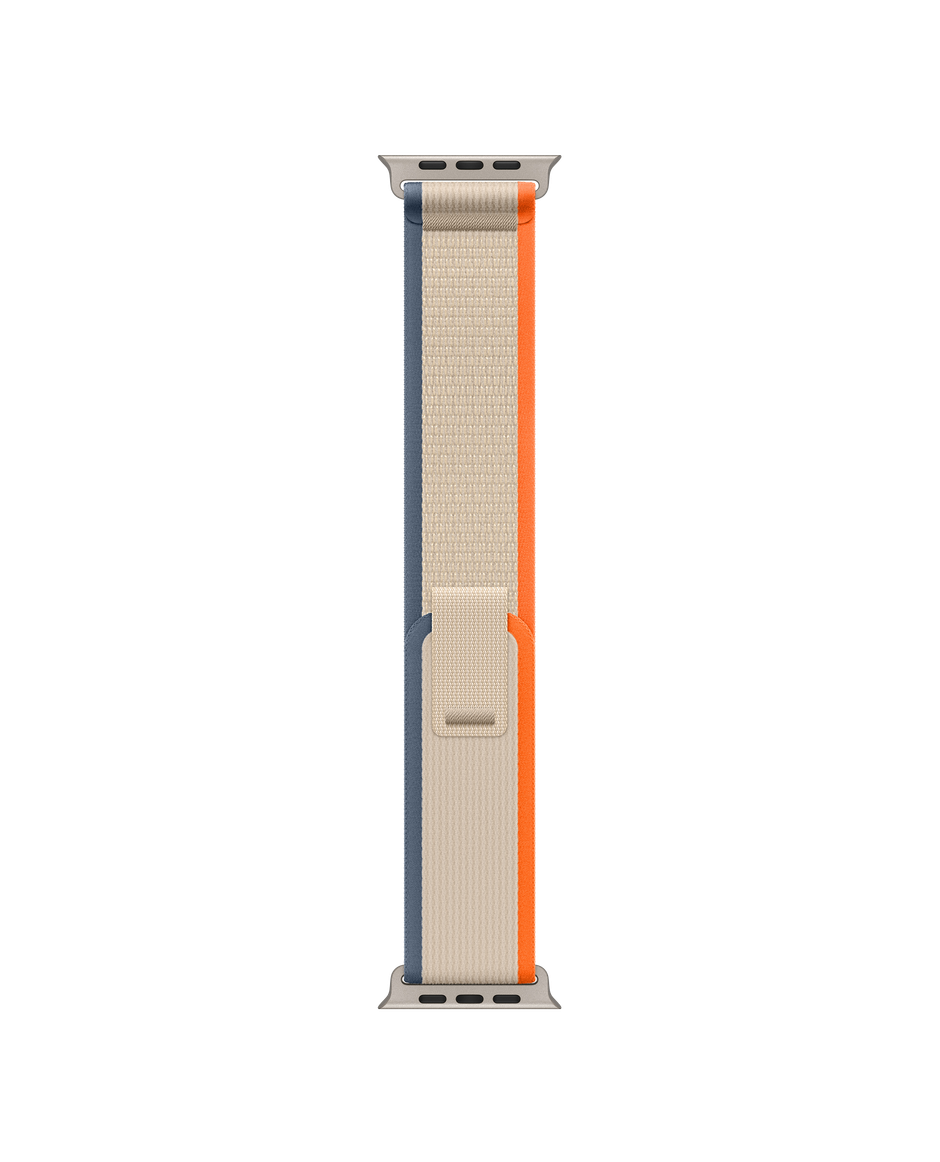 DailyObjects (42/44/45/46/49/Series10 46mm) Orange-Beige Pull Tab Nylon Weave WatchBand