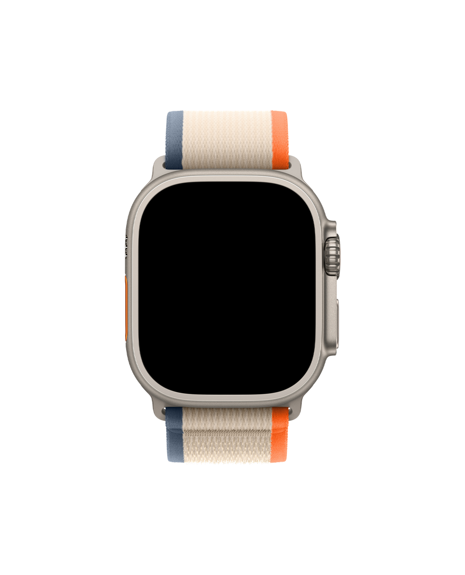 DailyObjects (42/44/45/46/49/Series10 46mm) Orange-Beige Pull Tab Nylon Weave WatchBand