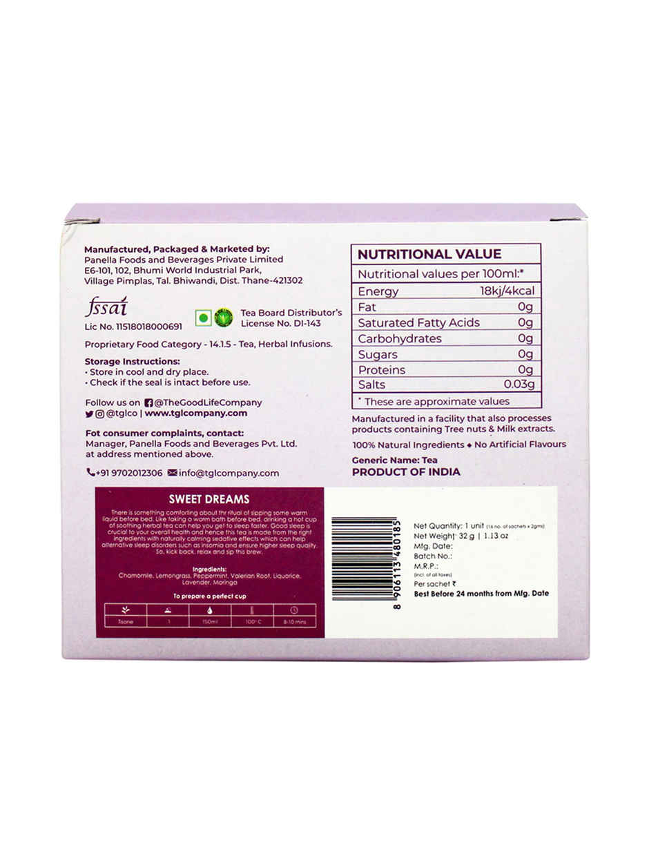 TGL Co. Sweet Dreams Herbal Tea with Chamomile Organic Herbal Tea
