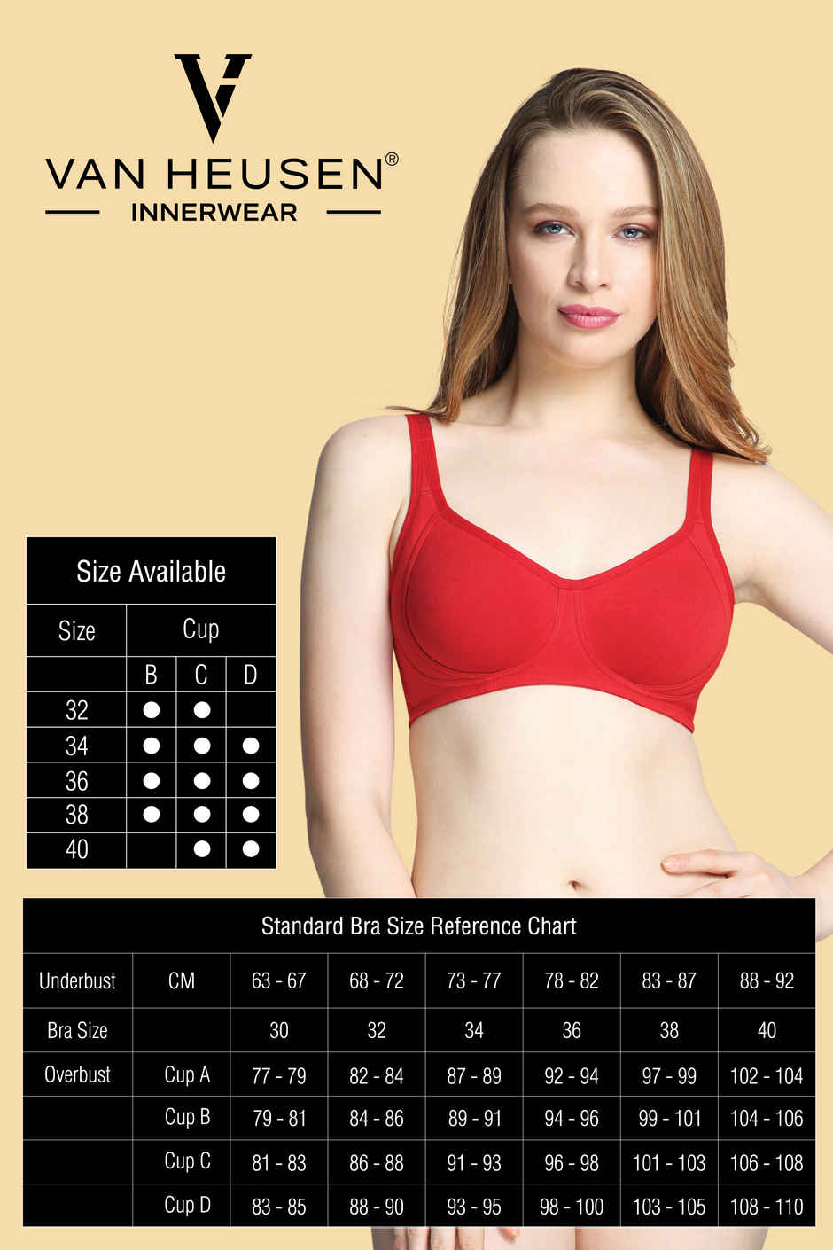 Van Heusen Women Deep Sea Navy Solid Side Support Panel No Spill Comfort Bra |32C