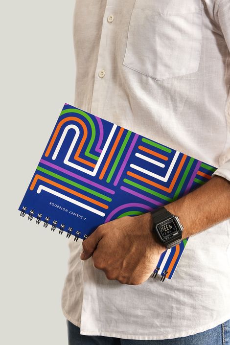 Tiger Notes 4-Subject Wiro Notebook | B5 Size | 250 Ruled Pages | Natural Shade Paper