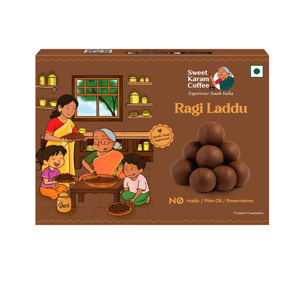 Sweet Karam Coffee White Sugar Free Ragi Laddu - No Preservatives