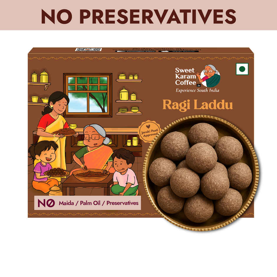 Sweet Karam Coffee White Sugar Free Ragi Laddu - No Preservatives