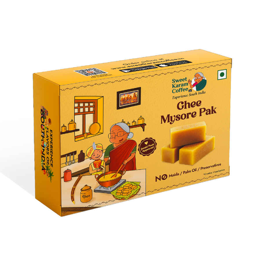 Sweet Karam Coffee Original Ghee Mysore Pak - No Preservatives
