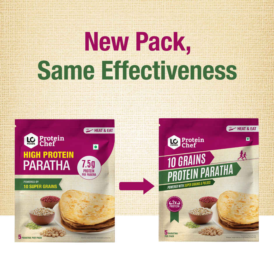Protein Chef High Protein Paratha 10 Super Grains (Heat & Eat)