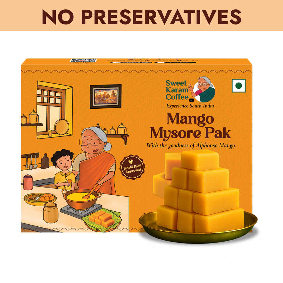 Sweet Karam Coffee Mango Mysore Pak By Sweet Karam Coffee - No Preservatives