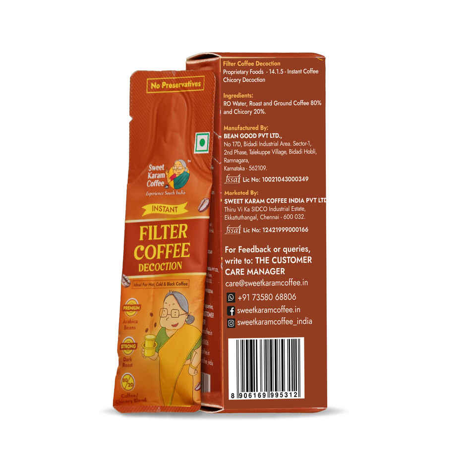 Sweet Karam Coffee Instant Filter Coffee Decoction | Black | Hot & Cold