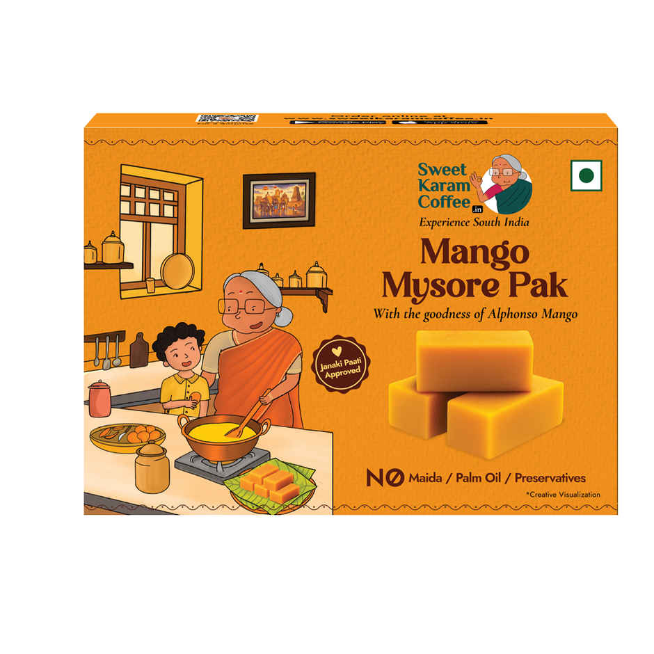 Sweet Karam Coffee Mango Mysore Pak By Sweet Karam Coffee - No Preservatives