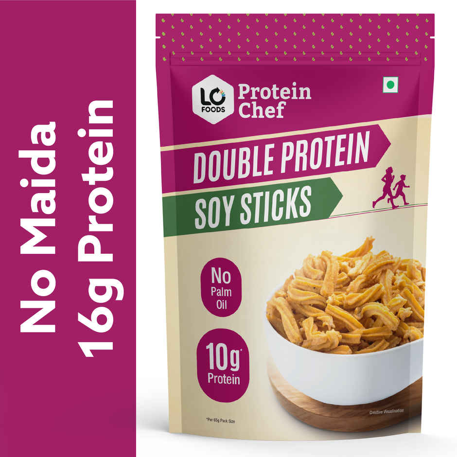 Protein Chef Double Protein Crunchy Soya Sticks | No Palm Oil Healthy Snacks