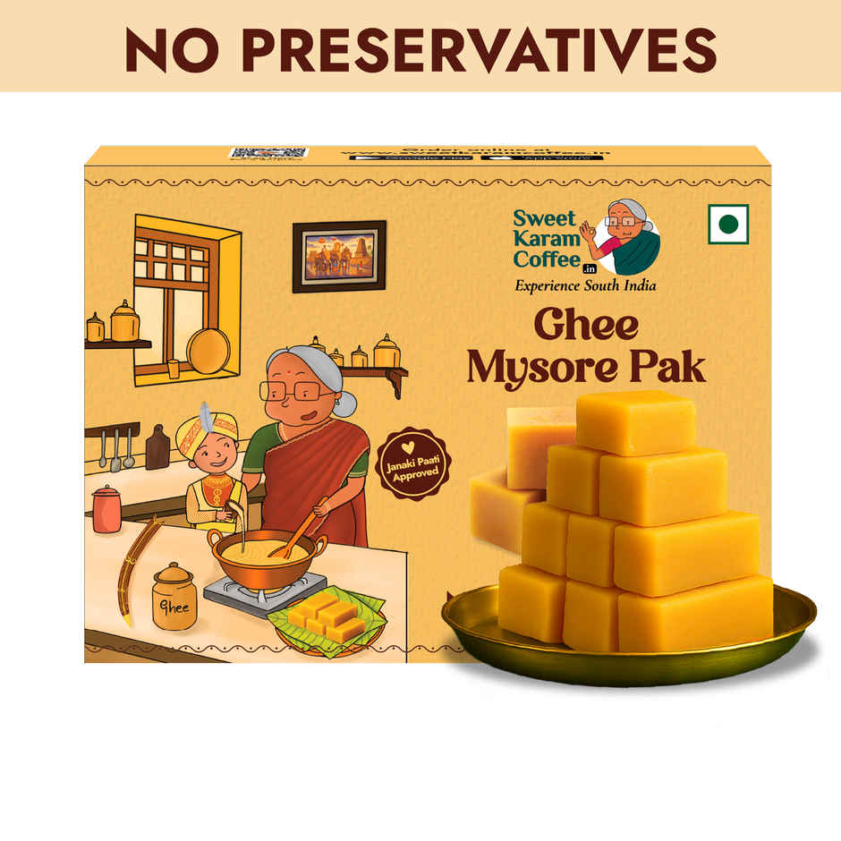 Sweet Karam Coffee Original Ghee Mysore Pak - No Preservatives