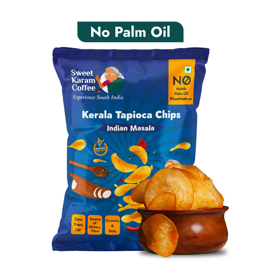 Sweet Karam Coffee Indian Masala Tapioca Chips Combo