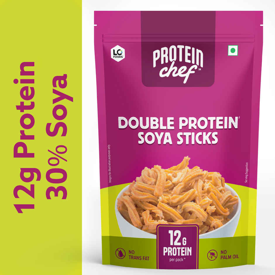 Protein Chef Double Protein Crunchy Soya Sticks | No Palm Oil Healthy Snacks