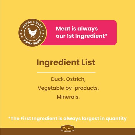 Dogfest Ostrich Medallions Dog Treat |100% Natural Dog Snack | Human-Grade Dog Treats