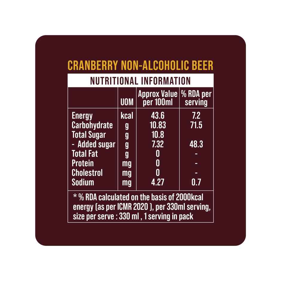 3 Sisters Cranberry Non Alcoholic Beer