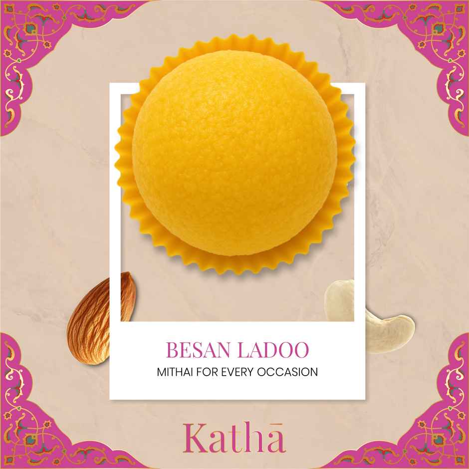 Besan Laddu by Happilo | Katha | Zero Preservatives | No Added Colour