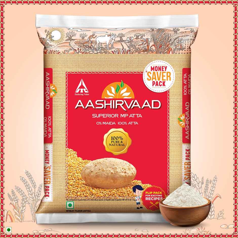 Superior MP Wheat Atta, 0% Maida | Aashirvaad
