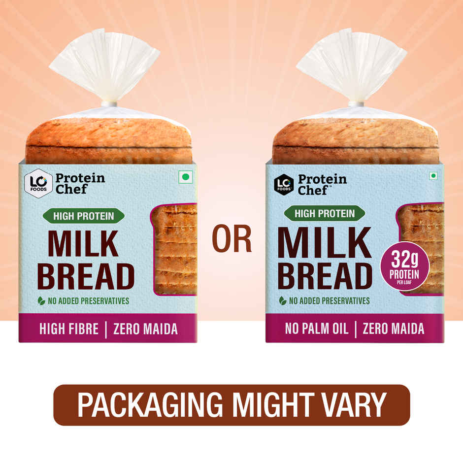 Protein Chef High Protein Milk Bread | 32g Potein No Maida High Fiber Bread